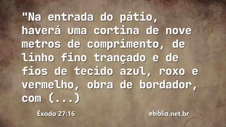 Êxodo 27:16