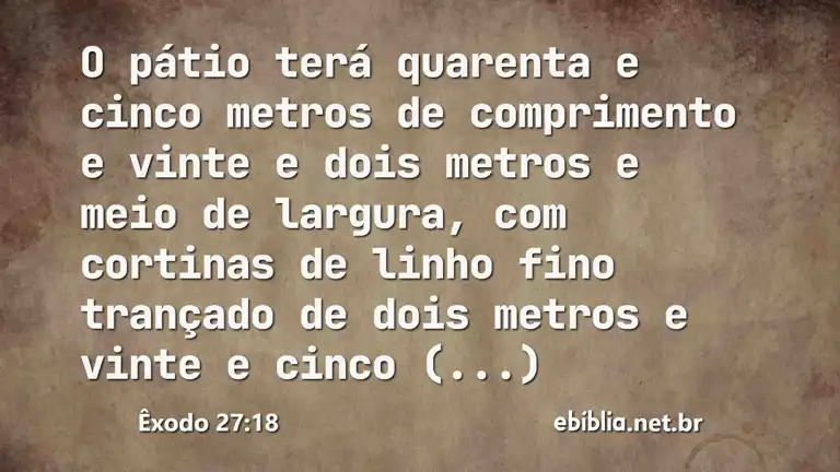 Êxodo 27:18