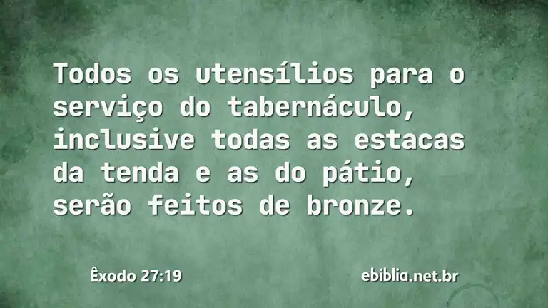 Êxodo 27:19