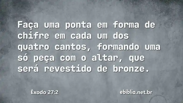 Êxodo 27:2