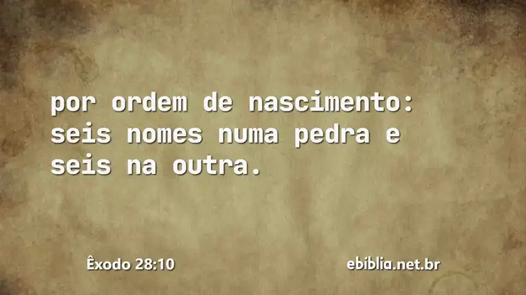 Êxodo 28:10