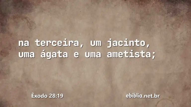 Êxodo 28:19