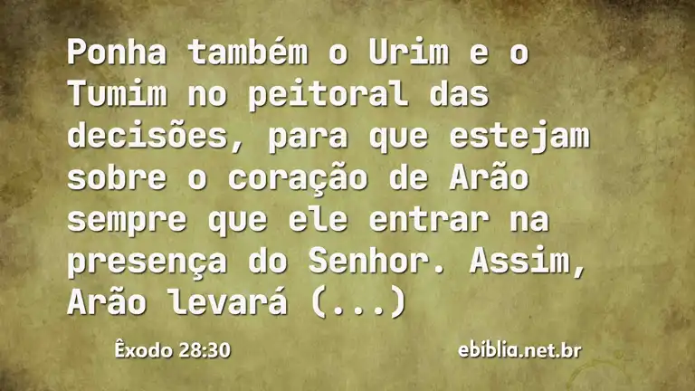 Êxodo 28:30