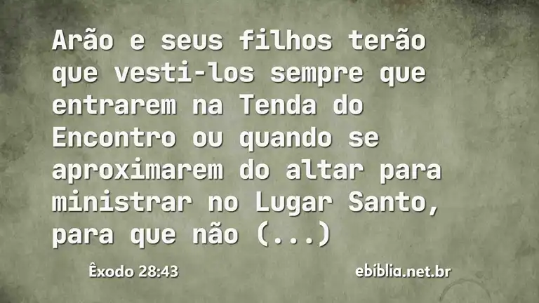 Êxodo 28:43