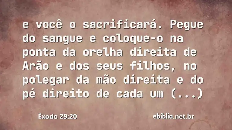 Êxodo 29:20