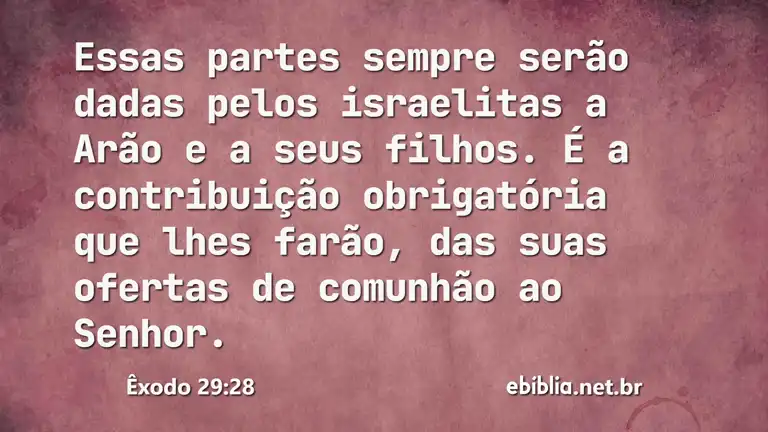 Êxodo 29:28