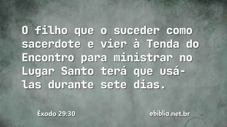 Êxodo 29:30