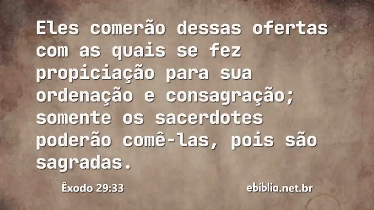 Êxodo 29:33