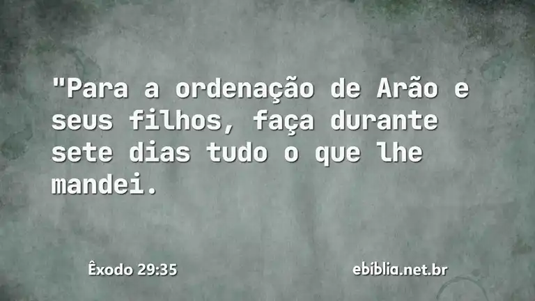 Êxodo 29:35