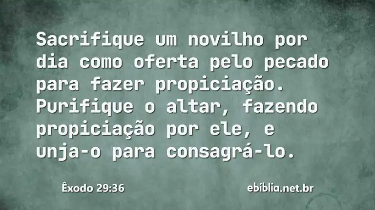 Êxodo 29:36