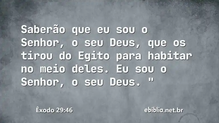 Êxodo 29:46