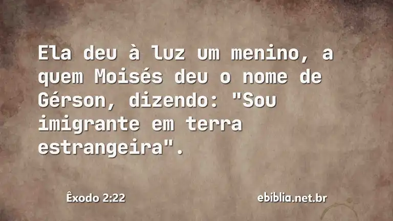 Êxodo 2:22