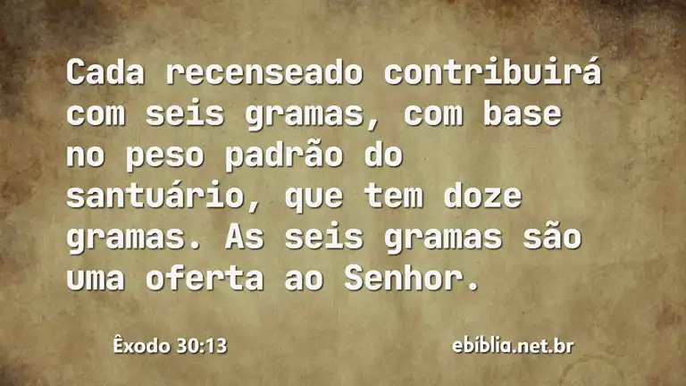 Êxodo 30:13