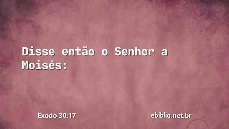 Êxodo 30:17