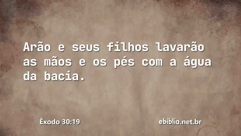 Êxodo 30:19