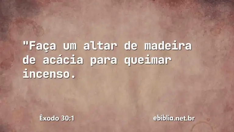 Êxodo 30:1