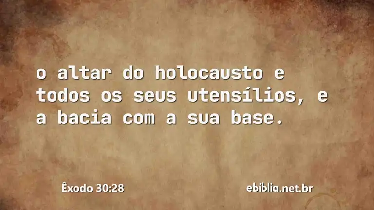 Êxodo 30:28