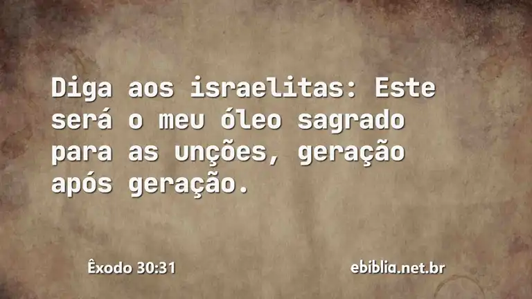 Êxodo 30:31