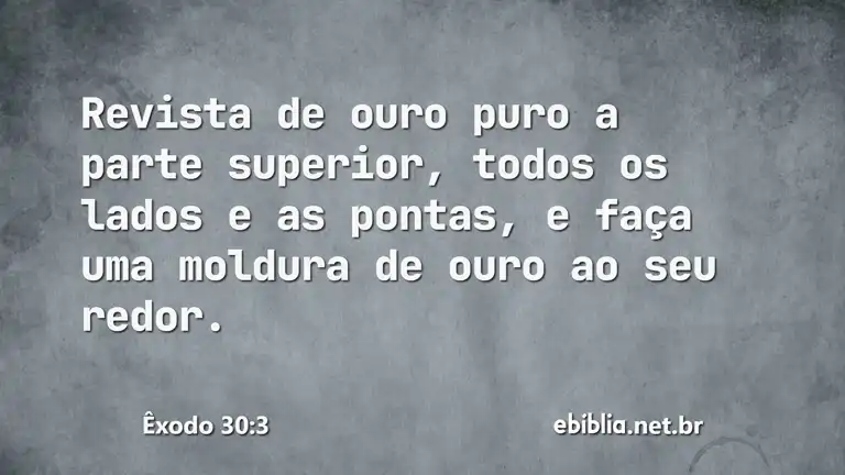 Êxodo 30:3