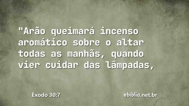 Êxodo 30:7