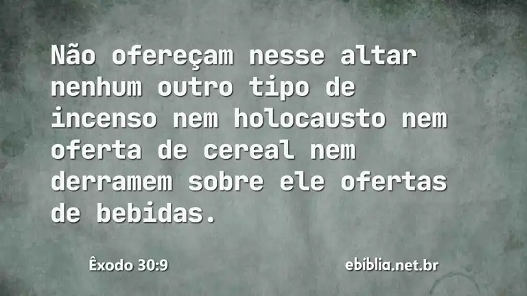 Êxodo 30:9