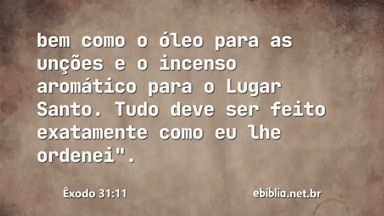 Êxodo 31:11