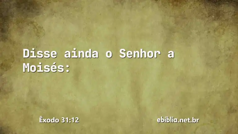 Êxodo 31:12