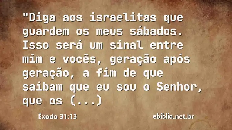 Êxodo 31:13