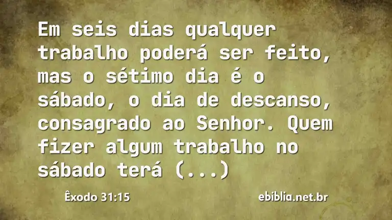 Êxodo 31:15