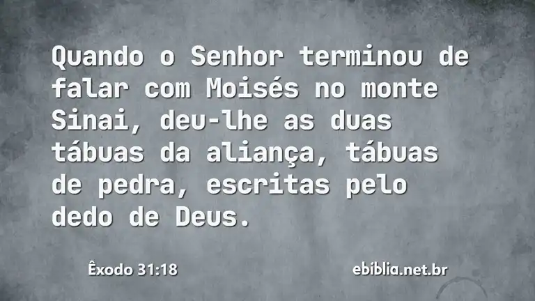 Êxodo 31:18