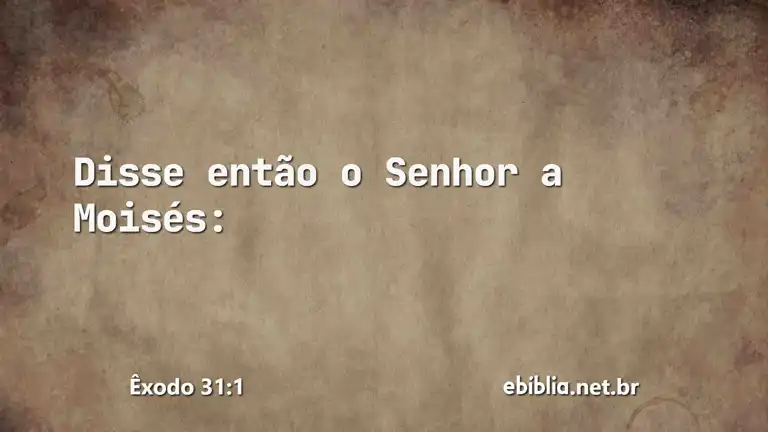 Êxodo 31:1