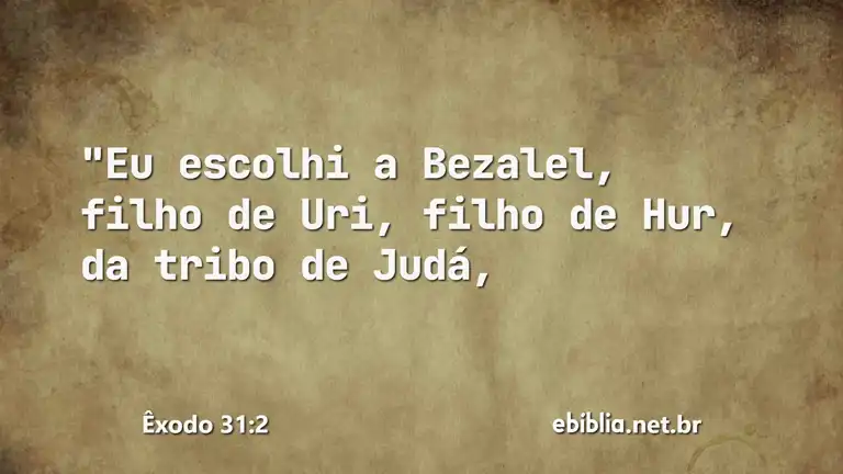 Êxodo 31:2