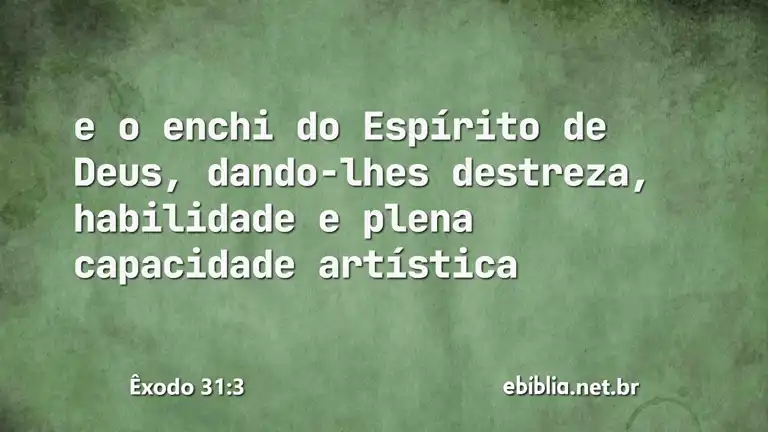 Êxodo 31:3