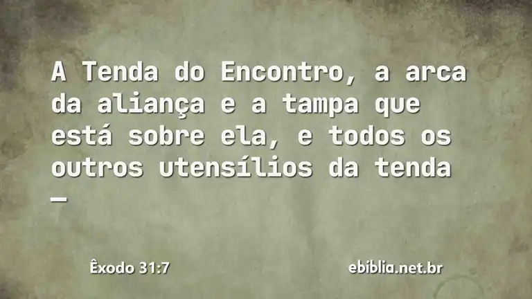 Êxodo 31:7