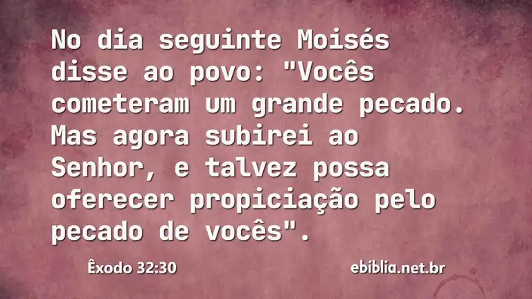 Êxodo 32:30