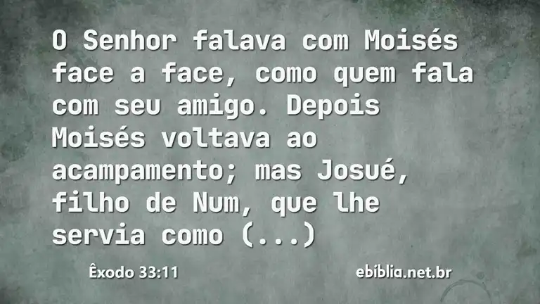 Êxodo 33:11