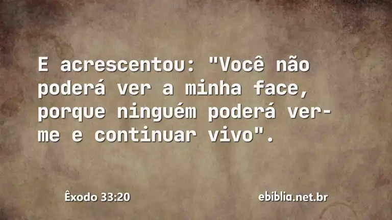 Êxodo 33:20