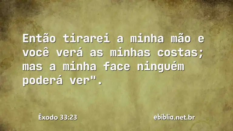 Êxodo 33:23