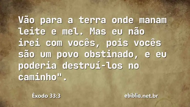 Êxodo 33:3