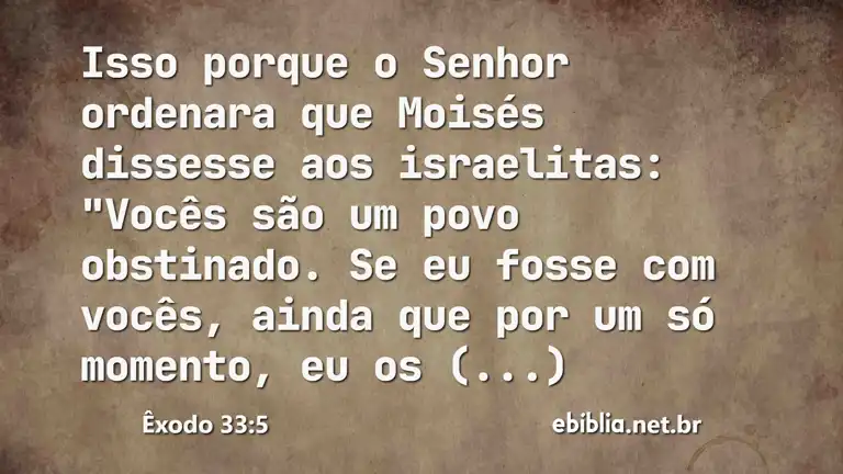 Êxodo 33:5