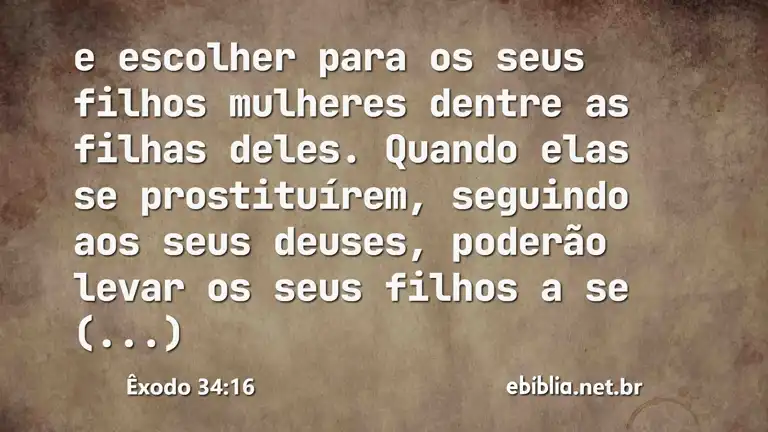 Êxodo 34:16