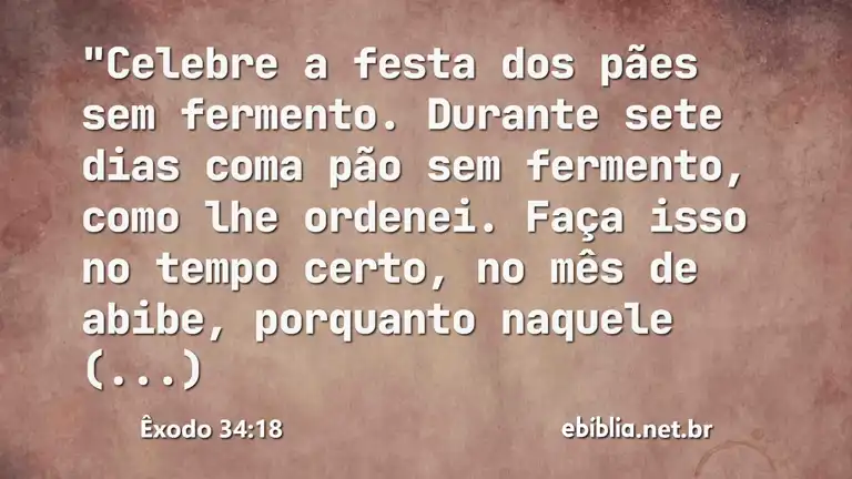 Êxodo 34:18