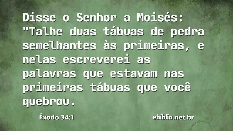 Êxodo 34:1