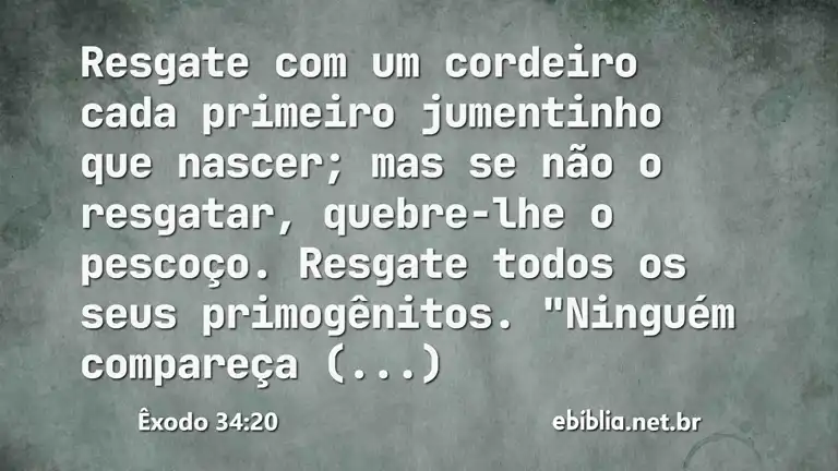 Êxodo 34:20