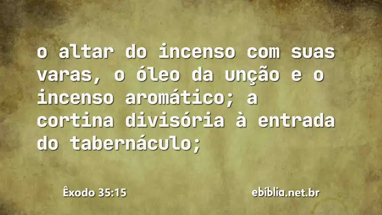 Êxodo 35:15