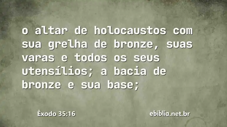 Êxodo 35:16