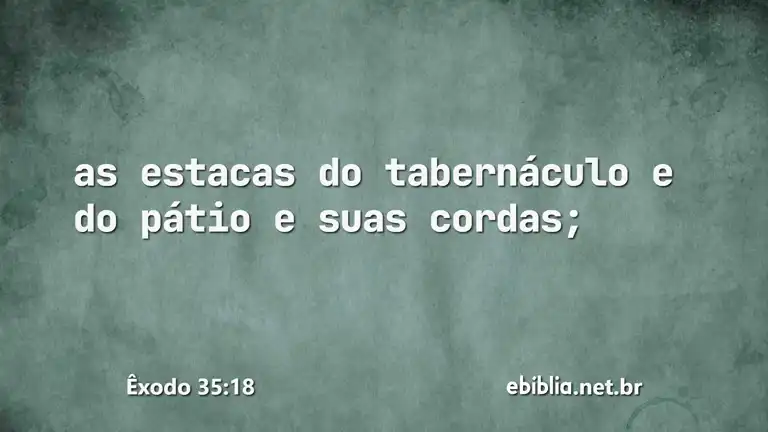 Êxodo 35:18