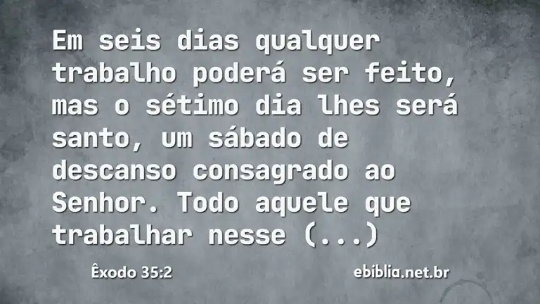 Êxodo 35:2