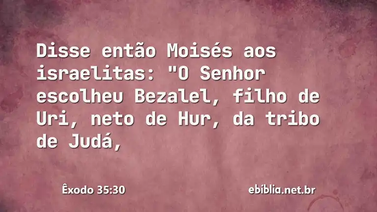 Êxodo 35:30