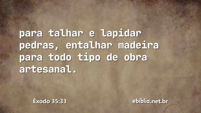 Êxodo 35:33